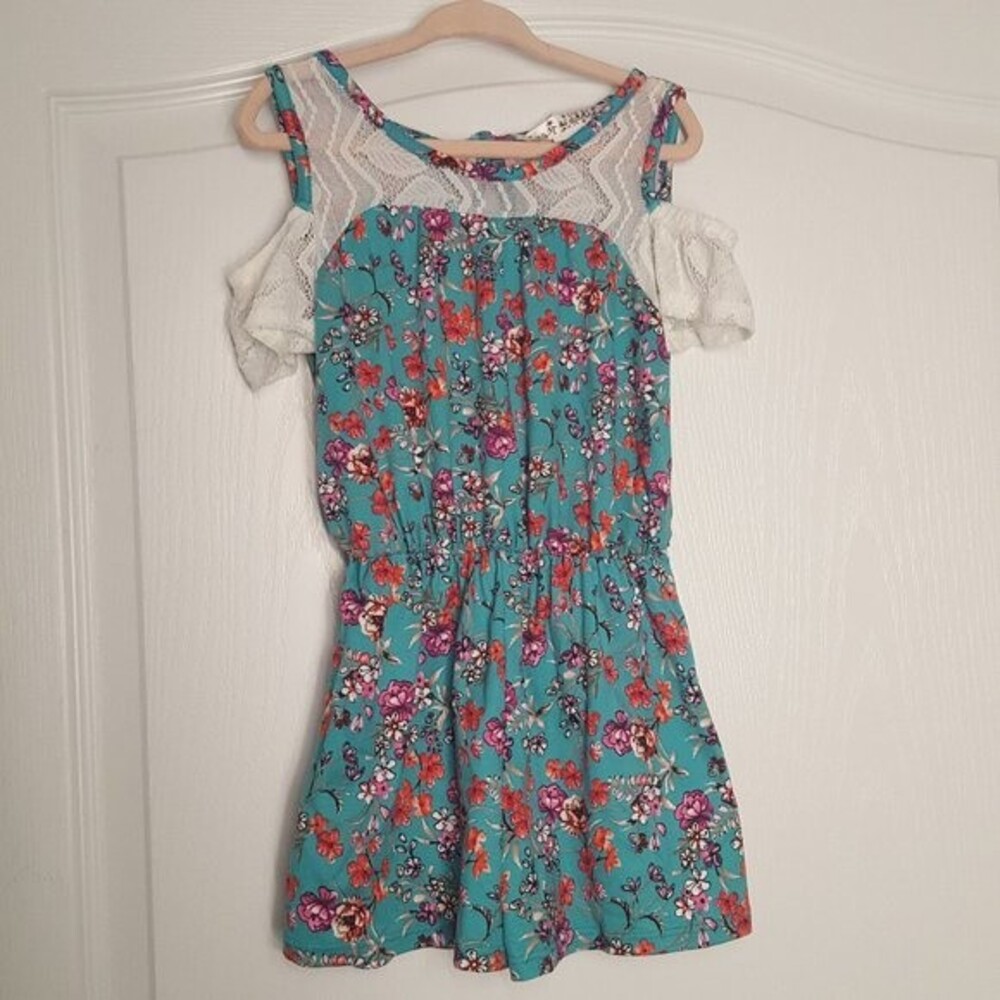 Floral and Lace Romper Izzy & Addie